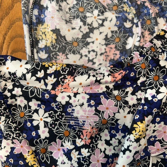 Cuddl Duds Floral Pajama Top - Multicolor - Picture 4 of 4